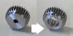 ギヤの軸穴加工