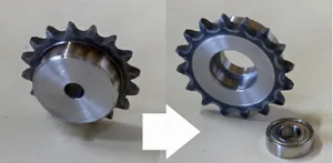 スプロケットのベアリング合わせ