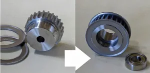 タイミングプーリーのベアリング合わせ